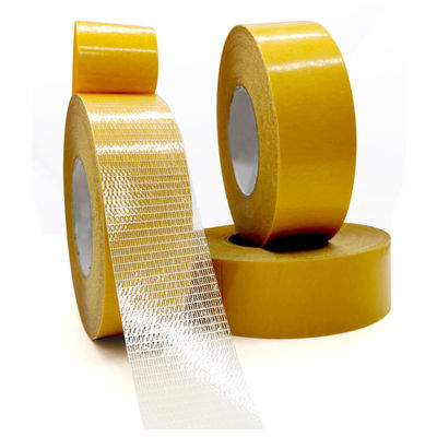 Buy Double-sided long filament adhesive tape mesh glass fiber carpet tape online manufacture