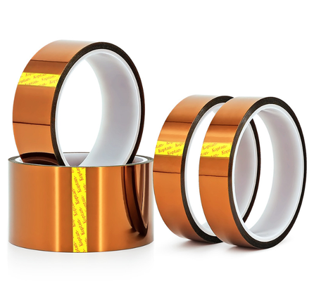 Buy Kapton Polyimide Tape 50 Micron Thickness Silicone Adhesive Tape for Electrical Insulation Thermal Protection and SMT PCB Masking online manufacture