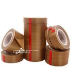 High Tensile Strength Single Sided Brown PTFE Tape , 25mm Heat Proof Adhesive Tape