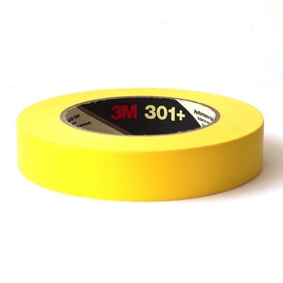 3M™ 301+ High Performance Masking Tape Yellow Industrial Spraying Home Decoration 0.16mm