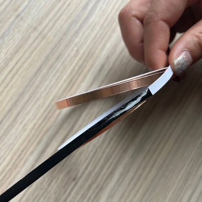 0.05-0.18MM Thick Black Backed Copper Foil Tape For Stained Glass Welding