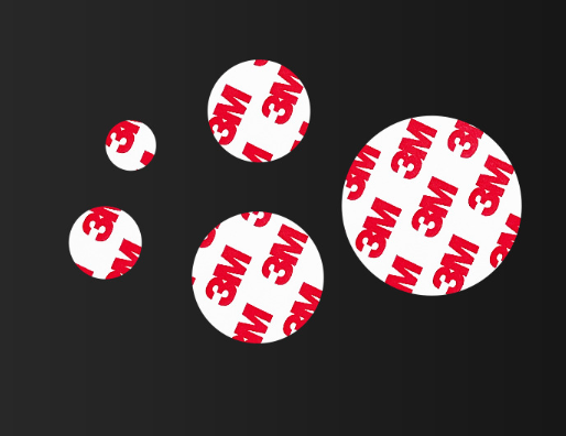 3M 55236 Double Sided Adhesive Dots, Wholesale Die Cut Mounting Tape, Easy Tear No Residue
