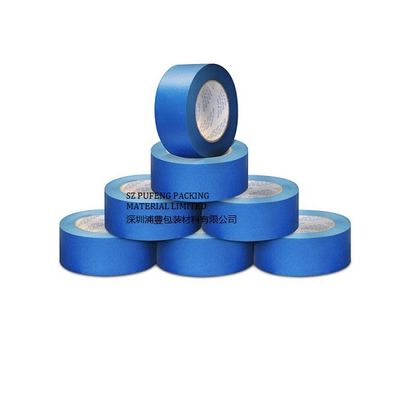 3M RoHS Masking Adhesive Tape With UV Resistant Crepe Paper , Blue Heat Resistant Masking Tape